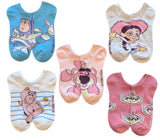 Disney TOY STORY Ladies 5 Pair Of No Show Socks JESSIE, WOODY & HAMM THE PIG (Choose Style)