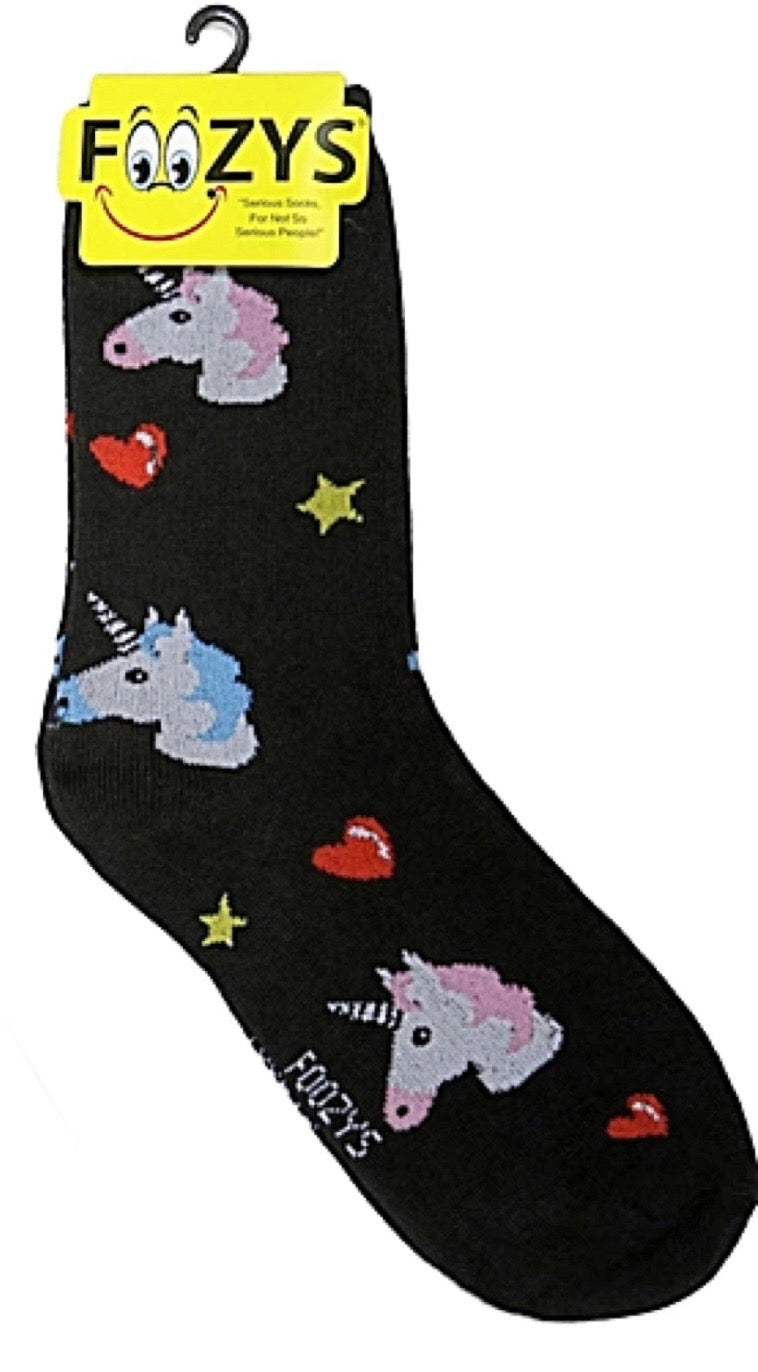 FOOZYS Brand Ladies UNICORN Socks UNICORNS ALL OVER - Novelty Socks And Slippers