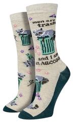 MEN ARE TRASH & I AM A RACCOON Ladies Socks SOCK HARBOR Brand - Novelty Socks And Slippers