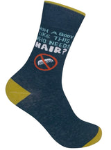 WITH A BODY LIKE THIS WHO NEEDS HAIR Adult Unisex Socks FUNATIC Brand - Novelty Socks And Slippers