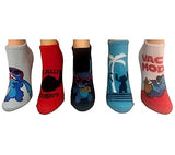 DISNEY Ladies 5 Pair of LILO & STITCH No Show Socks ‘VACAY MODE’ - Novelty Socks And Slippers