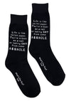 ‘LIFE IS LIKE TOILET PAPER YOU’RE EITHER ON A ROLL OR TAKING SHIT FROM SOME ASSHOLE Unisex Socks WHAT’D YOU SAY Brand - Novelty Socks And Slippers