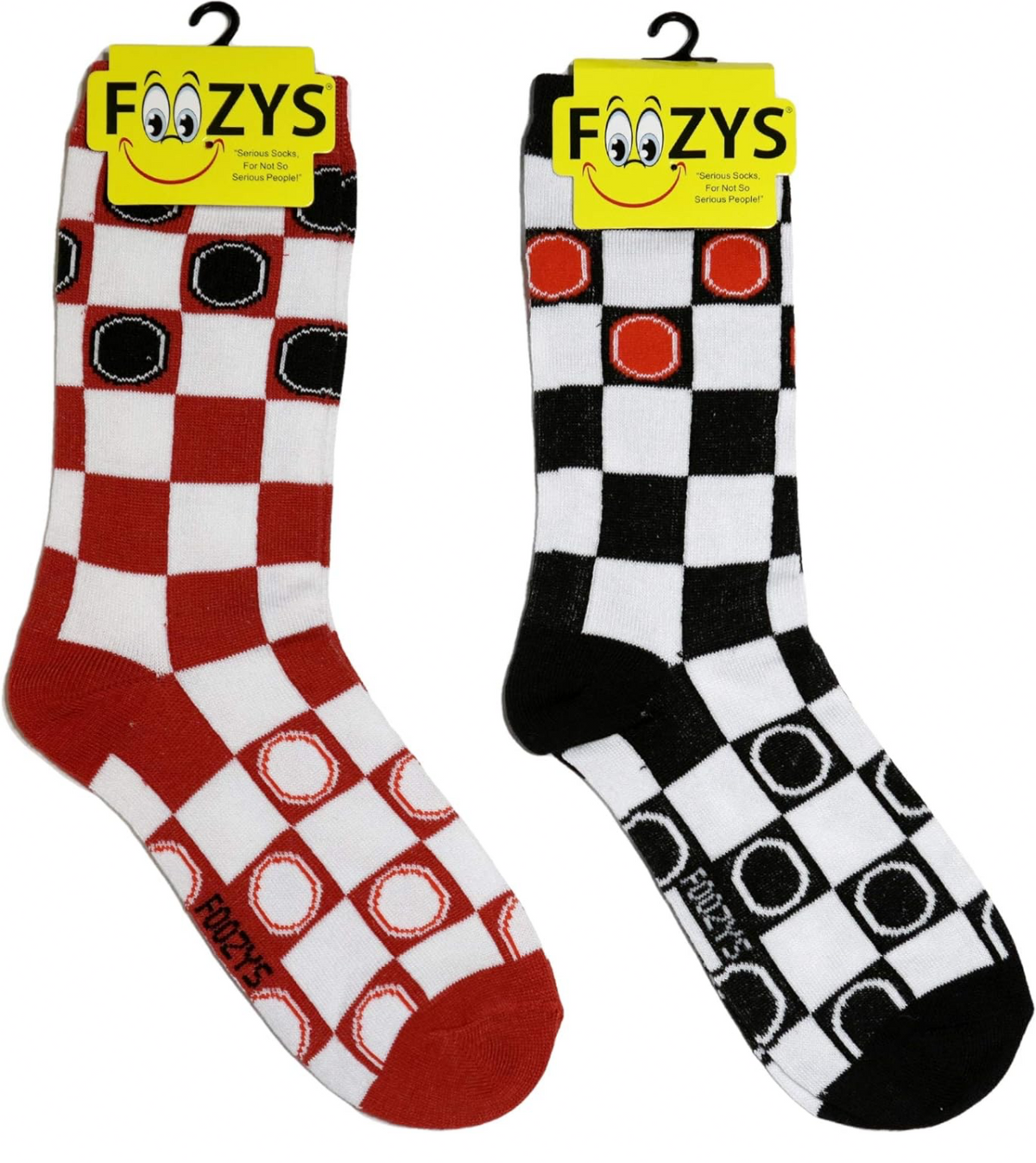 FOOZYS BRAND LADIES 2 PAIR OF CHECKERS SOCKS - Novelty Socks And Slippers