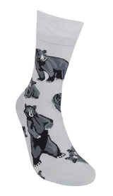 BLACK BEAR Adult Unisex Socks FUNATIC Brand Bears All Over - Novelty Socks And Slippers