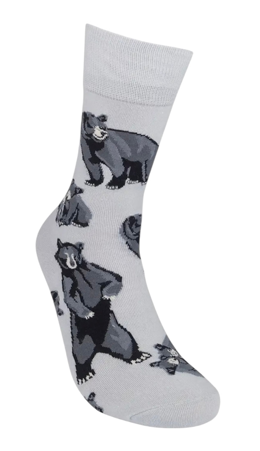 BLACK BEAR Adult Unisex Socks FUNATIC Brand Bears All Over - Novelty Socks And Slippers