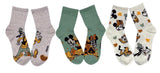 DISNEY Ladies 3 Pair Of Harvest Thanksgiving Socks Mickey, Minnie, Goofy - Novelty Socks And Slippers