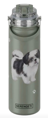 Dog & Cat Stainless Steel 24 Oz. Water Bottle By E&S Pets (Choose Breed) - Novelty Socks And Slippers
