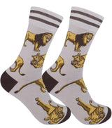 LION Adult Unisex Socks FUNATIC Brand LIONS All Over - Novelty Socks And Slippers