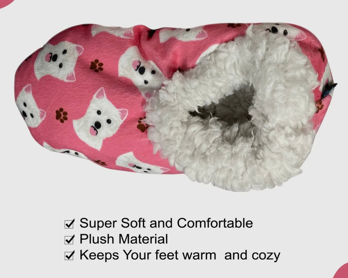 WESTIE Dog Ladies Non-Slip Slippers COMFIES BRAND By E&S Pets - Novelty Socks And Slippers