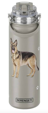 Dog & Cat Stainless Steel 24 Oz. Water Bottle By E&S Pets (Choose Breed) - Novelty Socks And Slippers