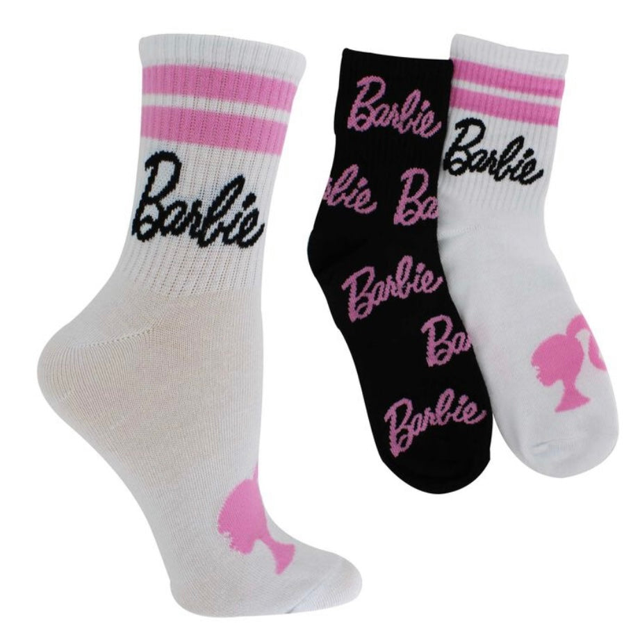 BARBIE DOLL Ladies 2 Pair Of Socks - Novelty Socks And Slippers