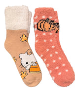 HELLO KITTY Ladies 2 Pair Of HALLOWEEN Cozy Fuzzy Plush Socks
