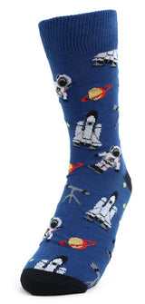PARQUET Brand Ladies ASTRONAUT Socks PLANETS, TELESCOPE - Novelty Socks And Slippers
