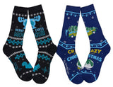 National Lampoons Christmas Vacation Men’s 2 Pair Of Socks ‘MERRY CHRIS MOOSE’ BIOWORLD Brand - Novelty Socks And Slippers
