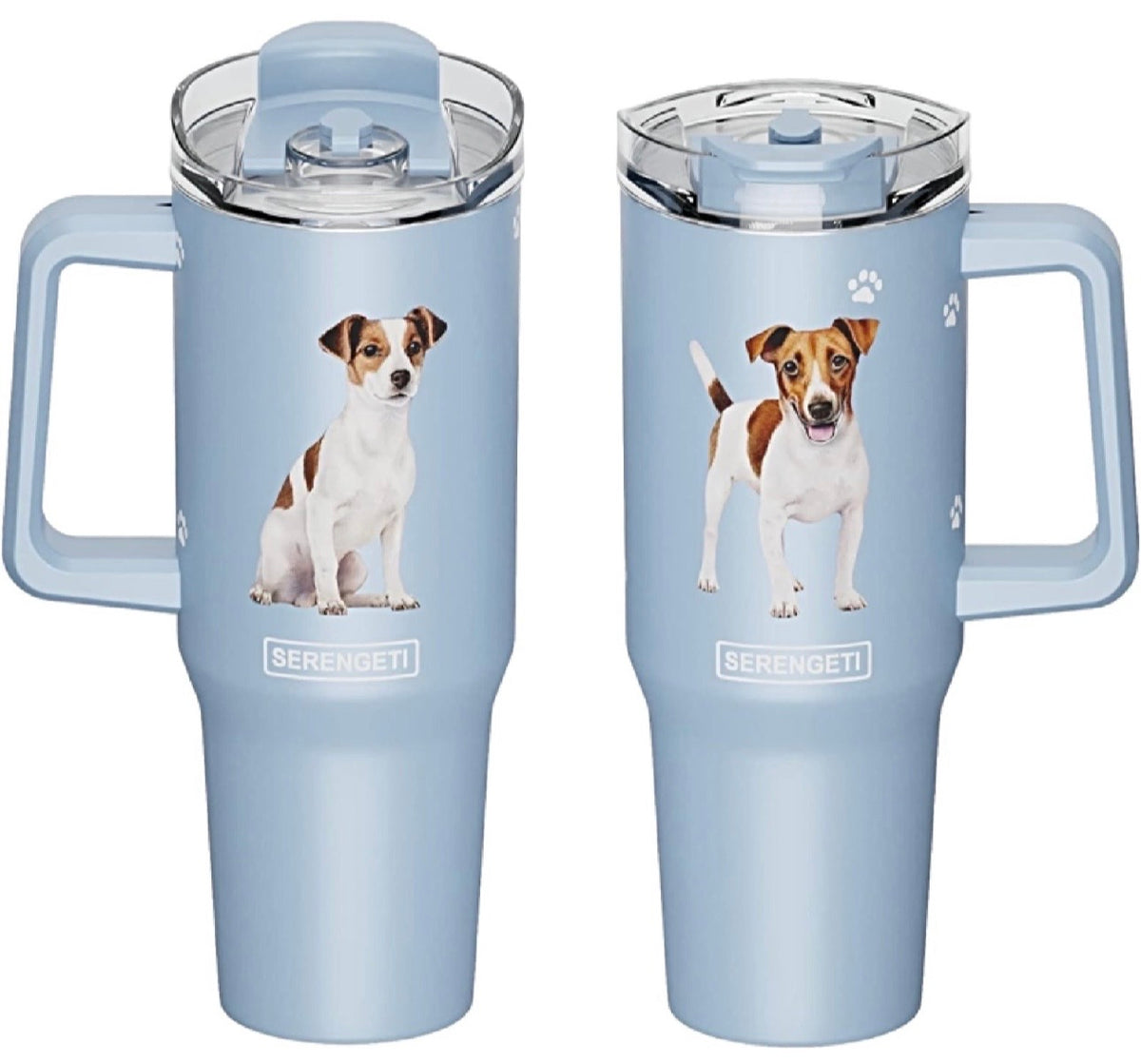 Dog & Cat Stainless Steel Ultimate 40 Oz. Tumbler Hot & Cold Travel Mug By E&S Pets (Choose Breed) - Novelty Socks And Slippers