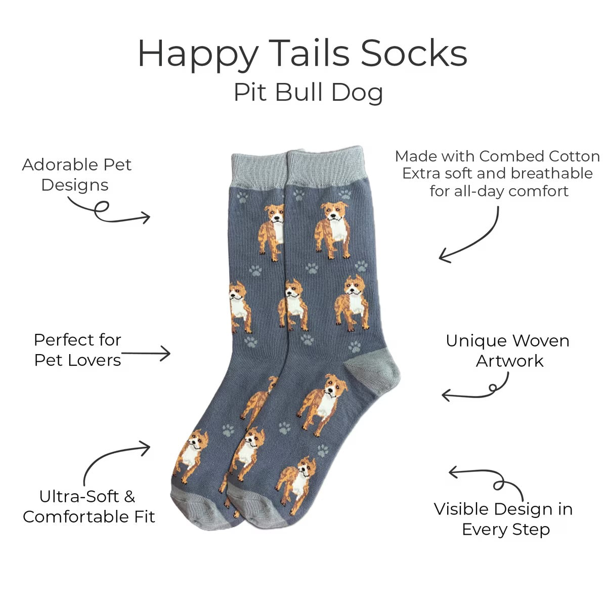PIT BULL Dog Adult Unisex Socks By E&S Pets Choose Style