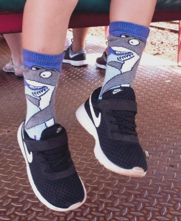 BOB THE SHARK Unisex Kids Socks Age 5-7 Shoe Size 12-2 SOCK PANDA Brand - Novelty Socks And Slippers