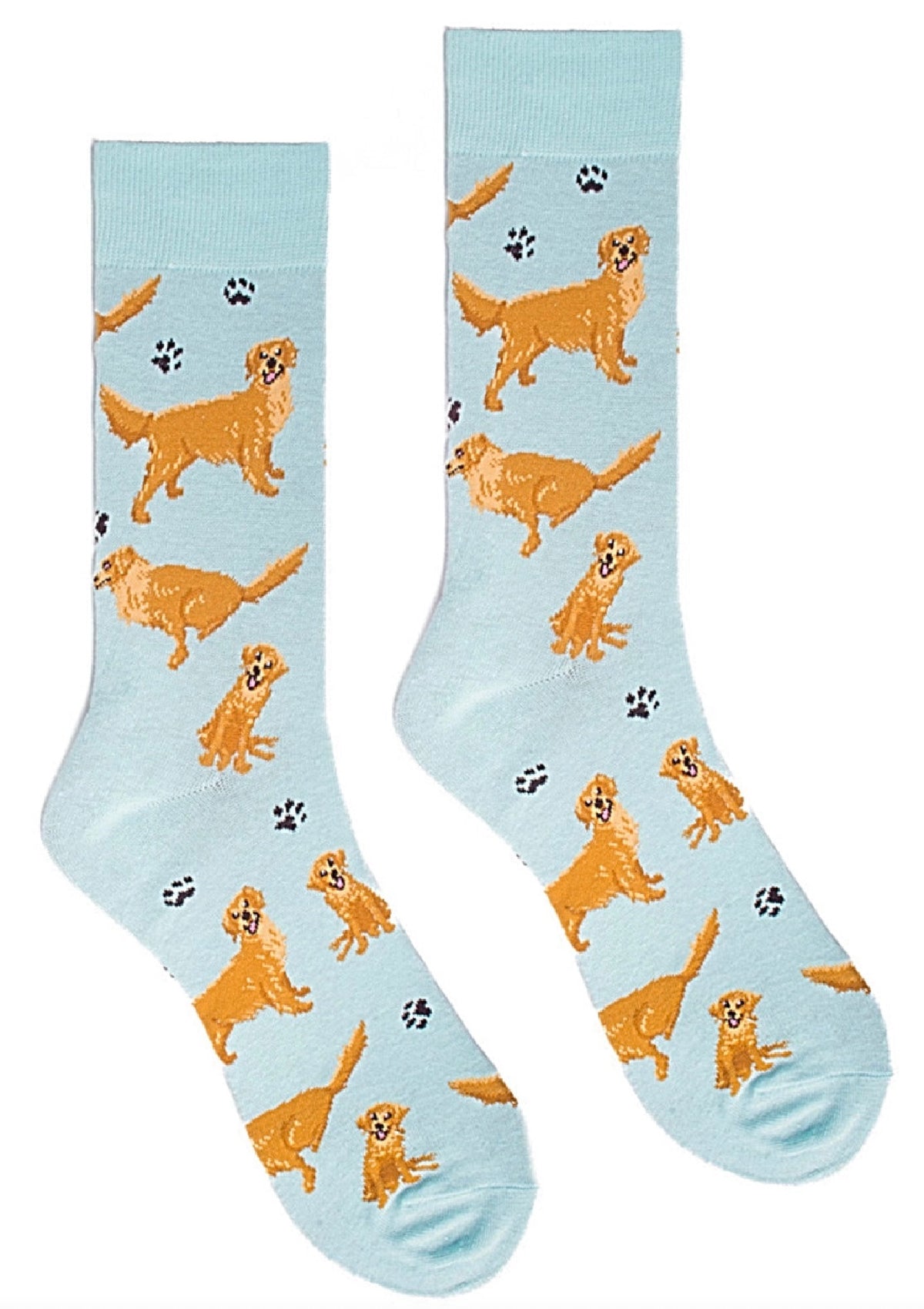 GOLDEN RETRIEVER DOG MEN’S SOCKS PARQUET BRAND (CHOOSE COLOR) - Novelty Socks And Slippers