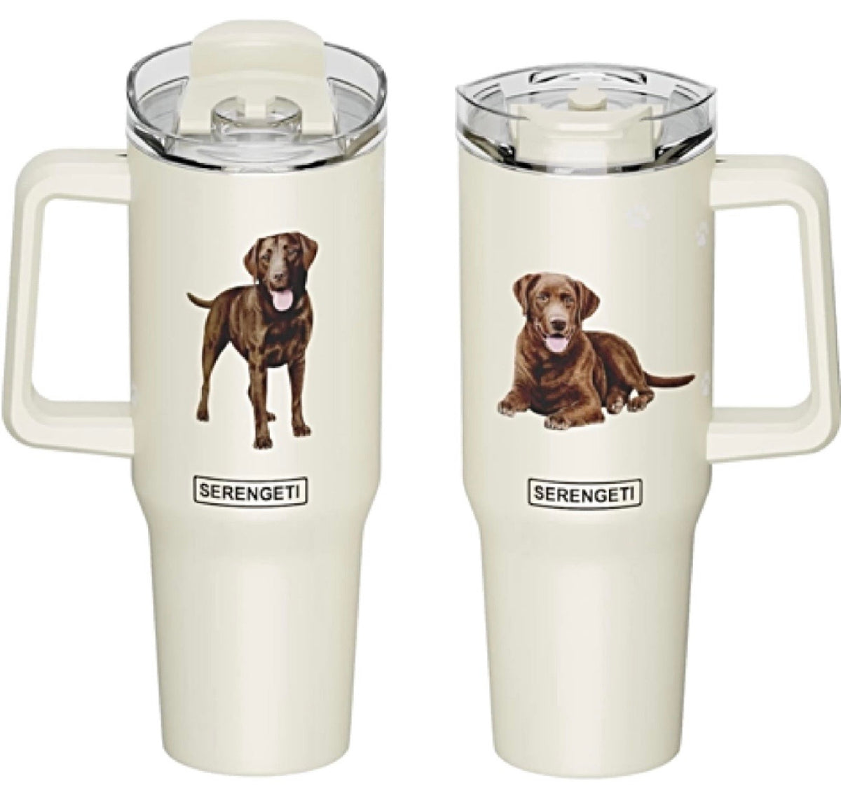 Dog & Cat Stainless Steel Ultimate 40 Oz. Tumbler Hot & Cold Travel Mug By E&S Pets (Choose Breed) - Novelty Socks And Slippers