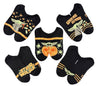 STAR WARS THE MANDALORIAN Ladies HALLOWEEN 5 Pair Of BABY YODA No Show Socks With PUMPKINS & SPIDERS - Novelty Socks And Slippers