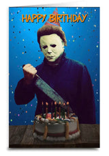 Michael Myers Birthday Greeting Card HAPPY BIRTHDAY - Novelty Socks And Slippers