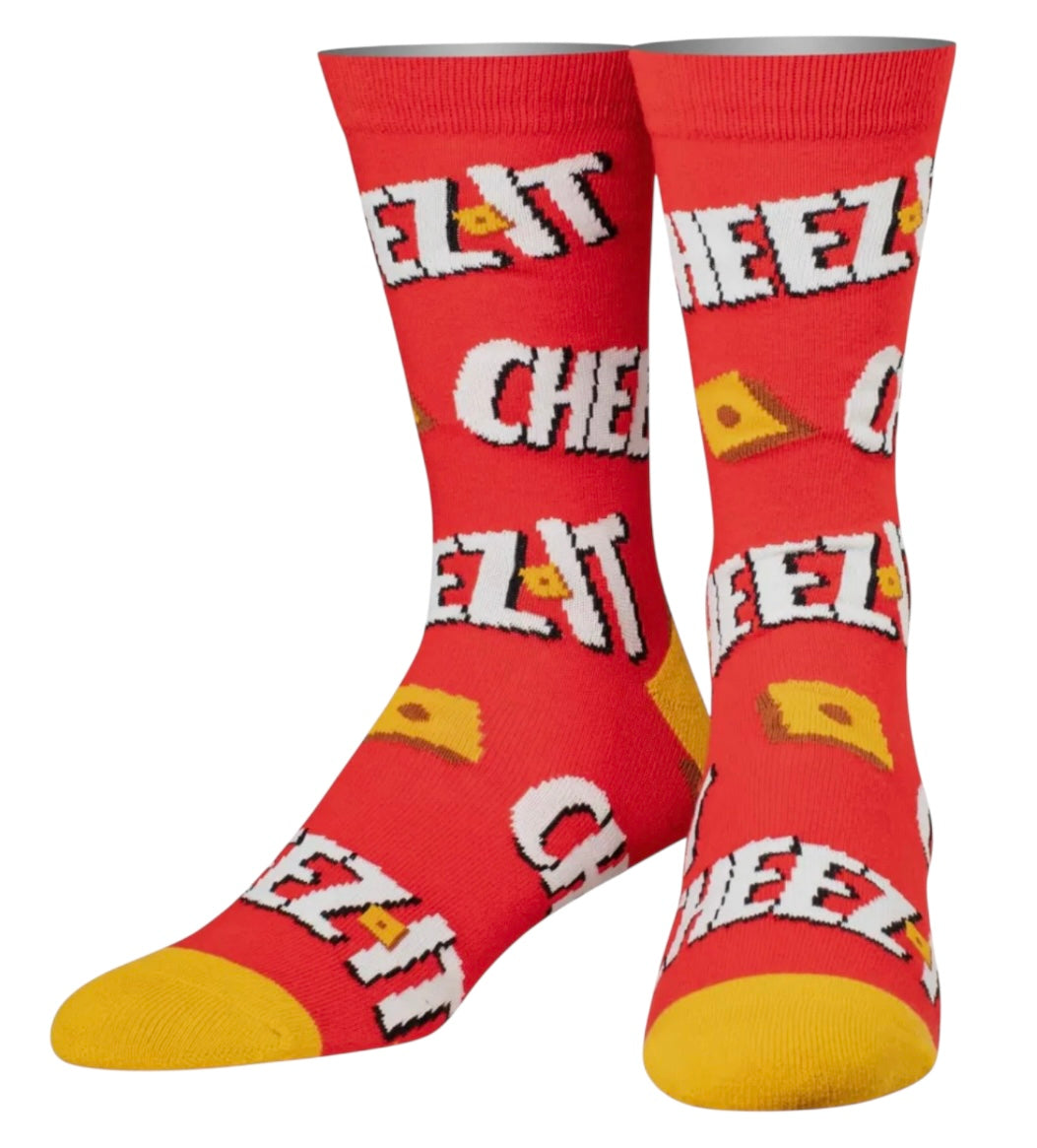 CHEEZ IT Crackers Men's Socks ‘Keep It Cheezy’ - Novelty Socks And Slippers