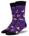 MARDI GRAS Men’s Socks ‘NOLA’ Socksmith Brand