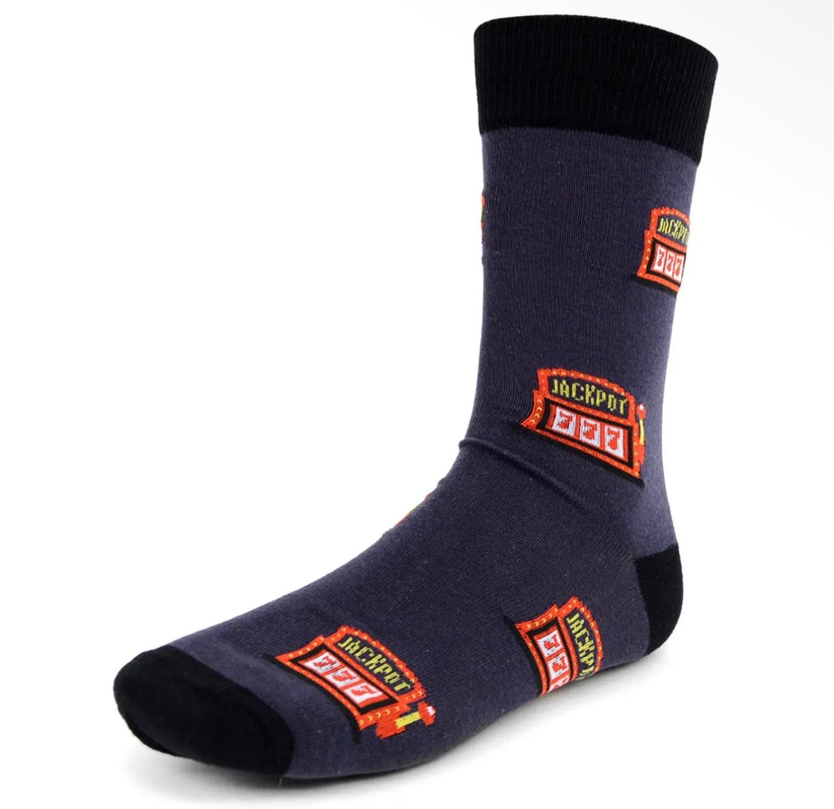 CASINO JACKPOT GAMBLING SLOT MACHINE Men’s Socks Parquet Brand (CHOOSE COLOR)