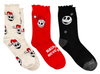 DISNEY NIGHTMARE BEFORE CHRISTMAS LADIES 3 PAIR OF CHRISTMAS SOCKS 'NAUGHTY, NEVER NICE’ - Novelty Socks And Slippers
