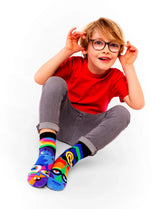 SILLY & SERIOUS Unisex Toddler & Kids Mismatched Gripper Bottom Socks PALS SOCKS Brand - Novelty Socks And Slippers
