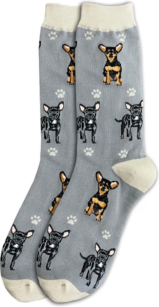 BLACK CHIHUAHUA Dog Adult Unisex Socks By E&S Pets Choose Style