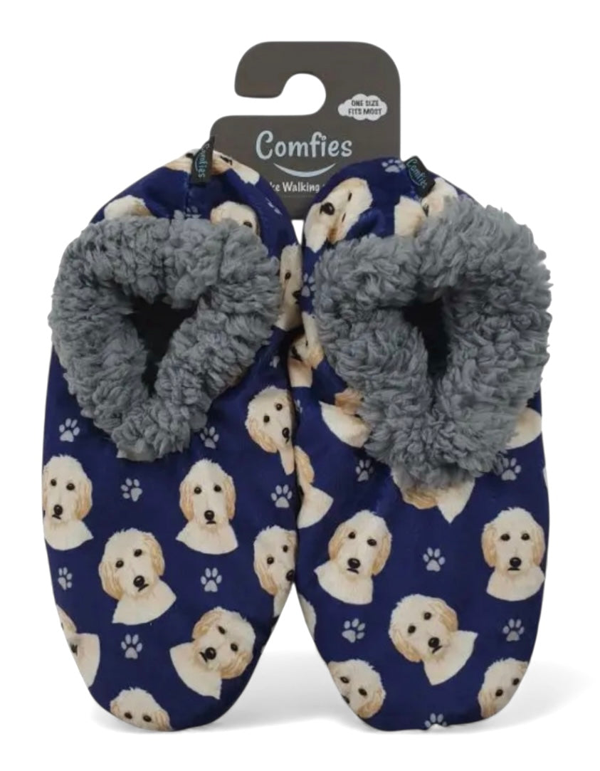 GOLDENDOODLE Dog Ladies Non-Slip Slippers COMFIES BRAND By E&S Pets - Novelty Socks And Slippers