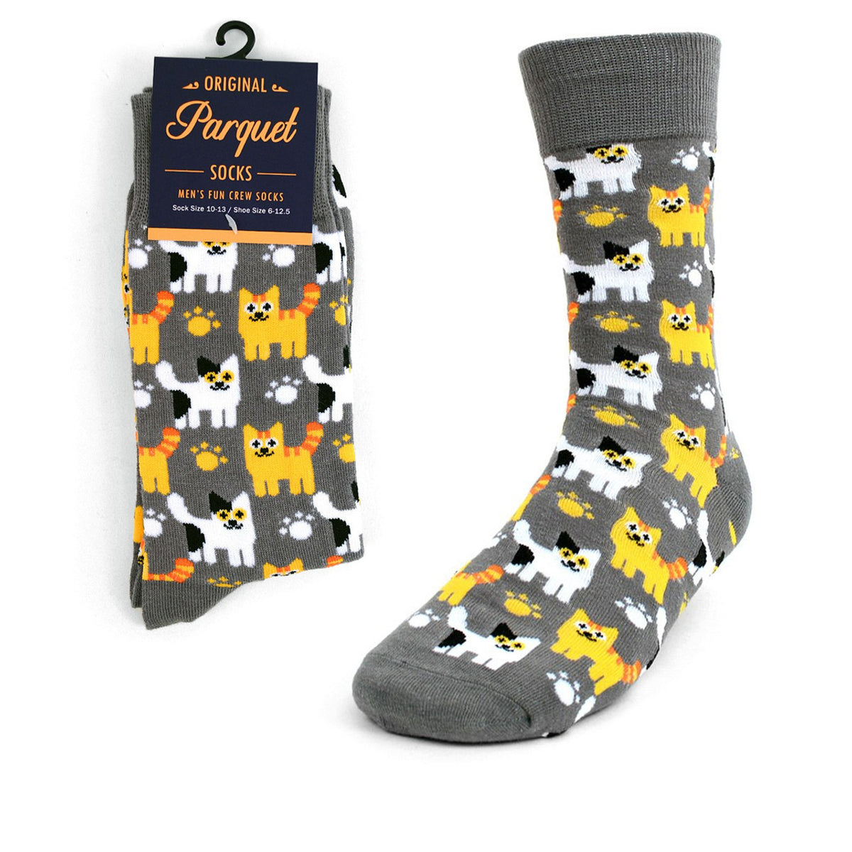 PARQUET Brand Men’s KITTEN Socks KITTENS ALL OVER - Novelty Socks And Slippers