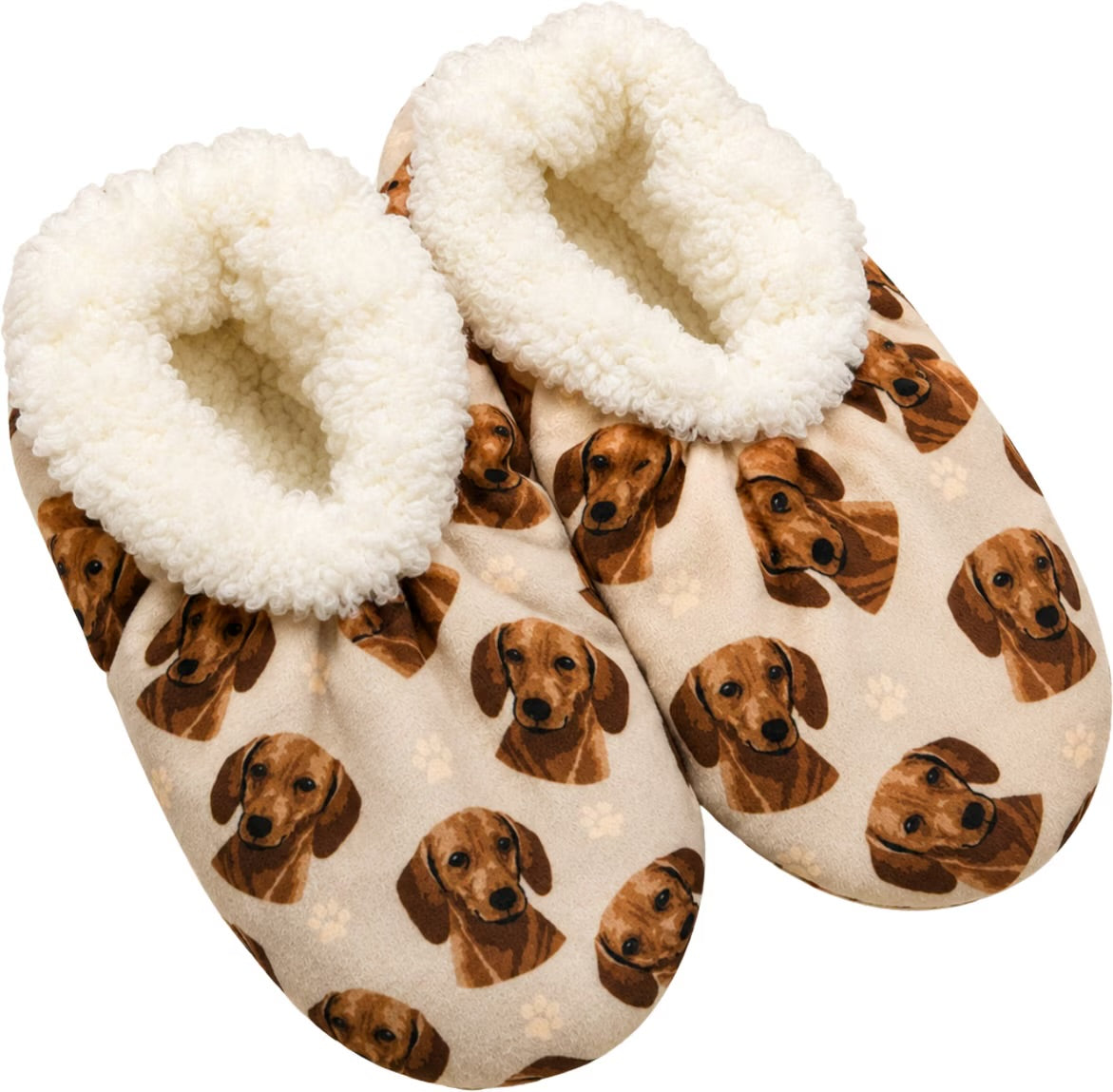 RED DACHSHUND Dog Ladies Non-Slip Slippers COMFIES BRAND By E&S Pets