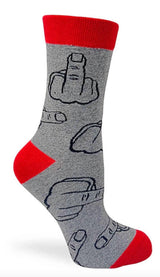 SASSY MIDDLE FINGER Ladies Socks FABDAZ Brand (Choose Color)