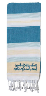 PRIMITIVES BY KATHY Kitchen Towel ‘KIND OF SALTY ABOUT NOT BEING A MERMAID’ - Novelty Socks And Slippers