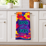 FRESH OUT OF FUCKS Kitchen Tea Towel Fabdaz Brand