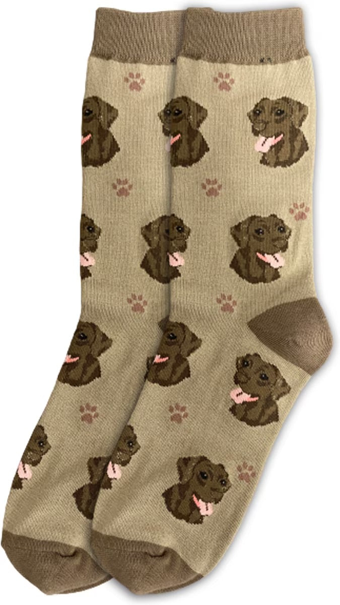 CHOCOLATE LABRADOR Dog Adult Unisex Socks By E&S Pets Choose Style