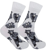 BLACK BEAR Adult Unisex Socks FUNATIC Brand Bears All Over - Novelty Socks And Slippers
