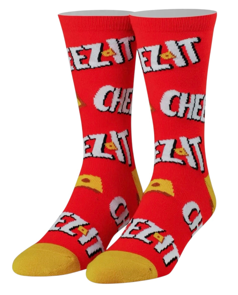 CHEEZ IT Crackers Men's Socks ‘Keep It Cheezy’ - Novelty Socks And Slippers