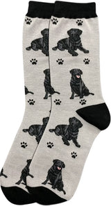 BLACK LABRADOR Dog Adult Unisex Socks By E&S Pets Choose Style