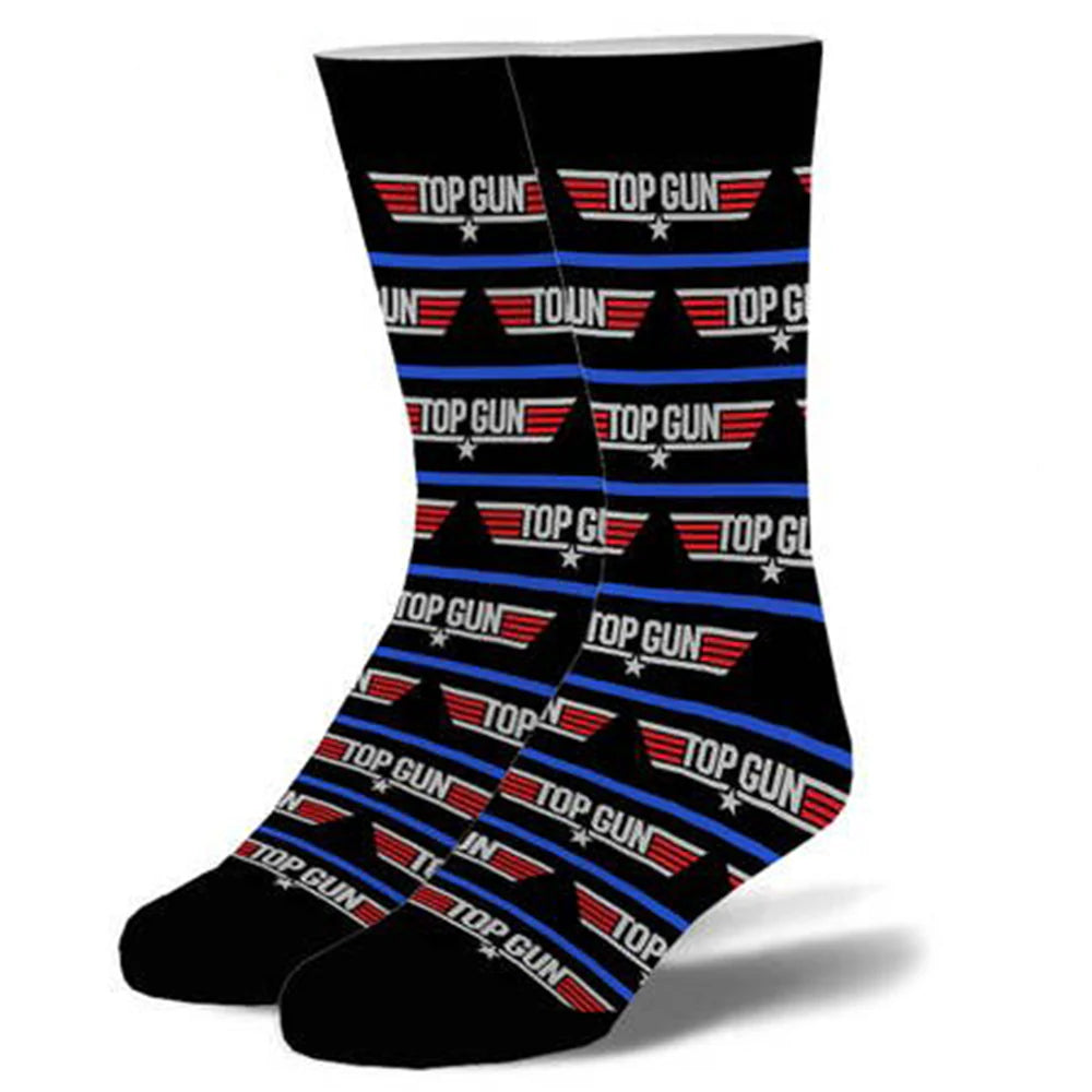 TOP GUN Unisex 2 Pair Of Socks 1986 Volleyball Tournament ODD SOX Brand - Novelty Socks And Slippers