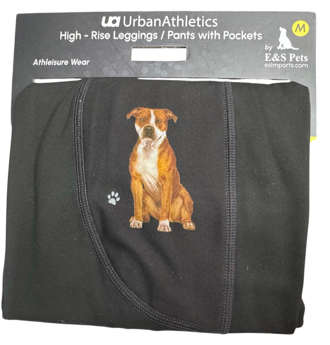 URBAN ATHLETICS Ladies PIT BULL High Rise Leggings With Pockets E&S Pets - Novelty Socks And Slippers
