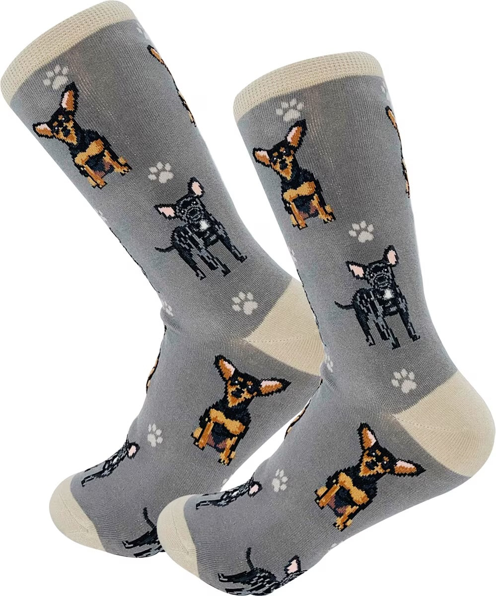 BLACK CHIHUAHUA Dog Adult Unisex Socks By E&S Pets Choose Style