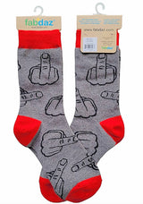 SASSY MIDDLE FINGER Ladies Socks FABDAZ Brand (Choose Color)