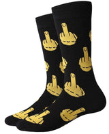 SOCK HARBOR Brand Men’s MIDDLE FINGER Socks - Novelty Socks And Slippers