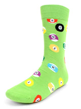 Parquet Brand Men’s BILLIARD Socks SOLIDS, STRIPES POOL BALLS (CHOOSE COLOR) - Novelty Socks And Slippers
