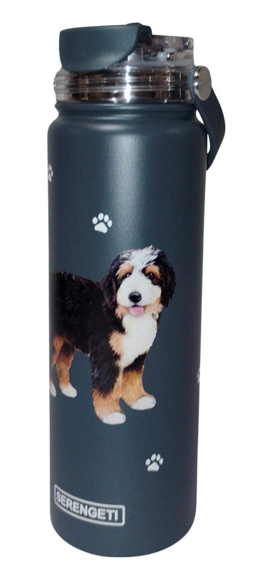 Dog & Cat Stainless Steel 24 Oz. Water Bottle By E&S Pets (Choose Breed) - Novelty Socks And Slippers