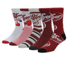 DR. PEPPER Soda Men’s 5 Pair Of Socks BIOWORLD Brand - Novelty Socks And Slippers