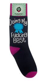 FUNATIC Brand Unisex DOING MY FUCKING BEST Socks - Novelty Socks And Slippers